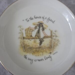 Hobby Lobby White and Gold Decorative Plate
